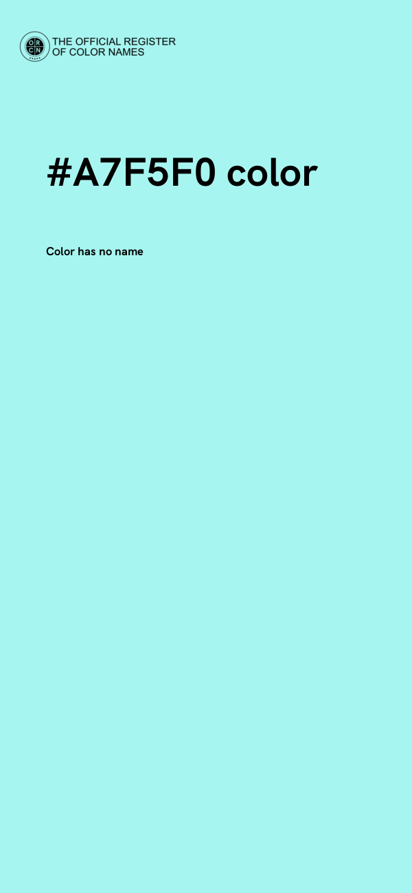 #A7F5F0 color image