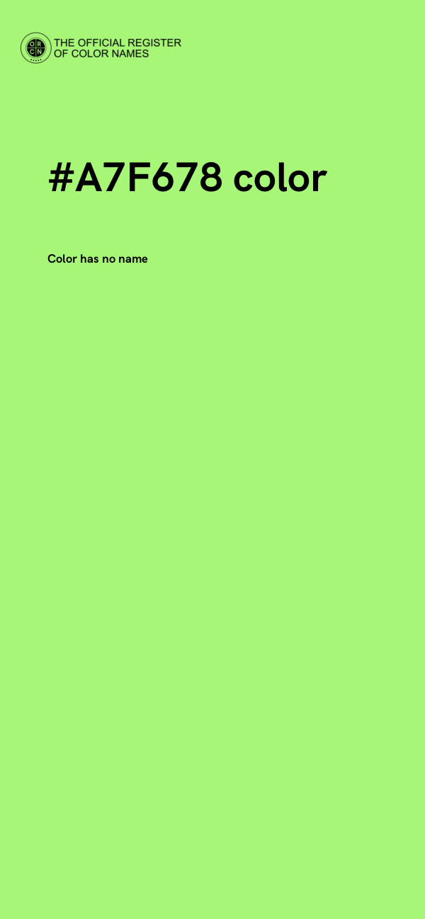 #A7F678 color image
