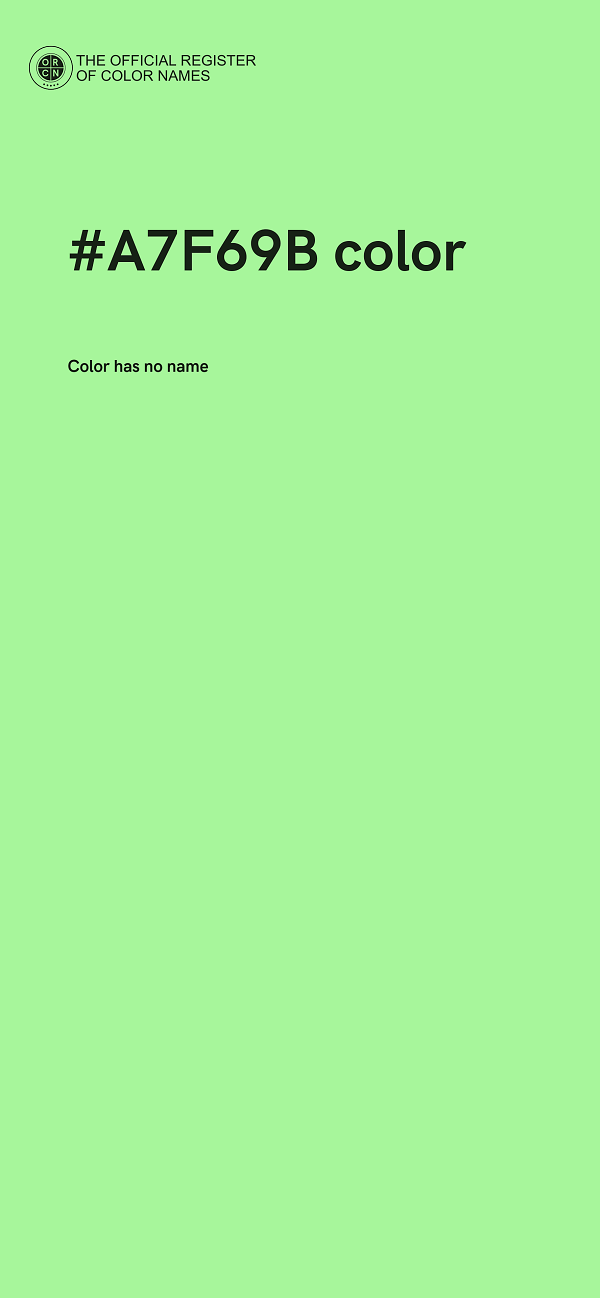 #A7F69B color image