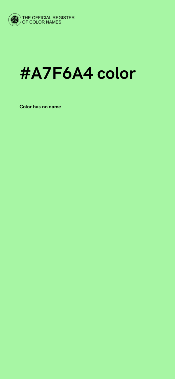 #A7F6A4 color image