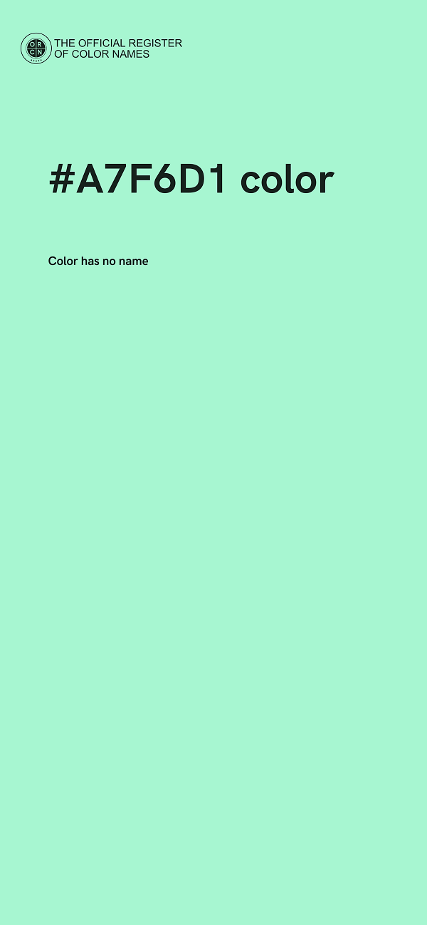 #A7F6D1 color image