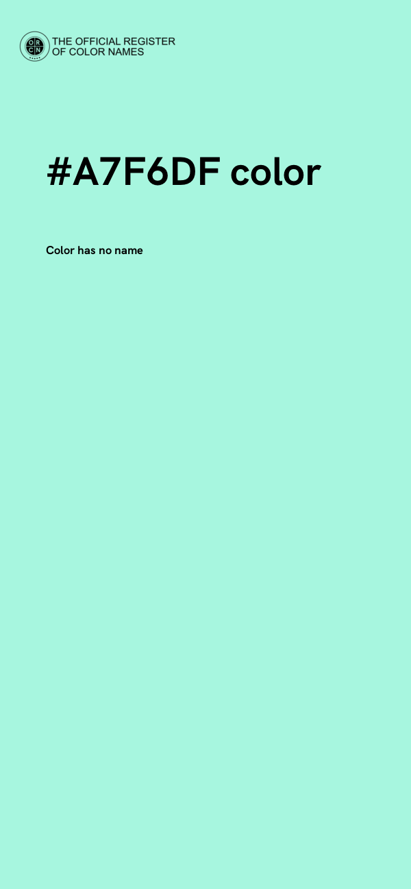 #A7F6DF color image