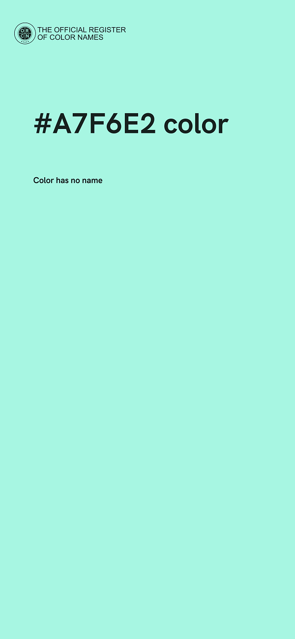 #A7F6E2 color image