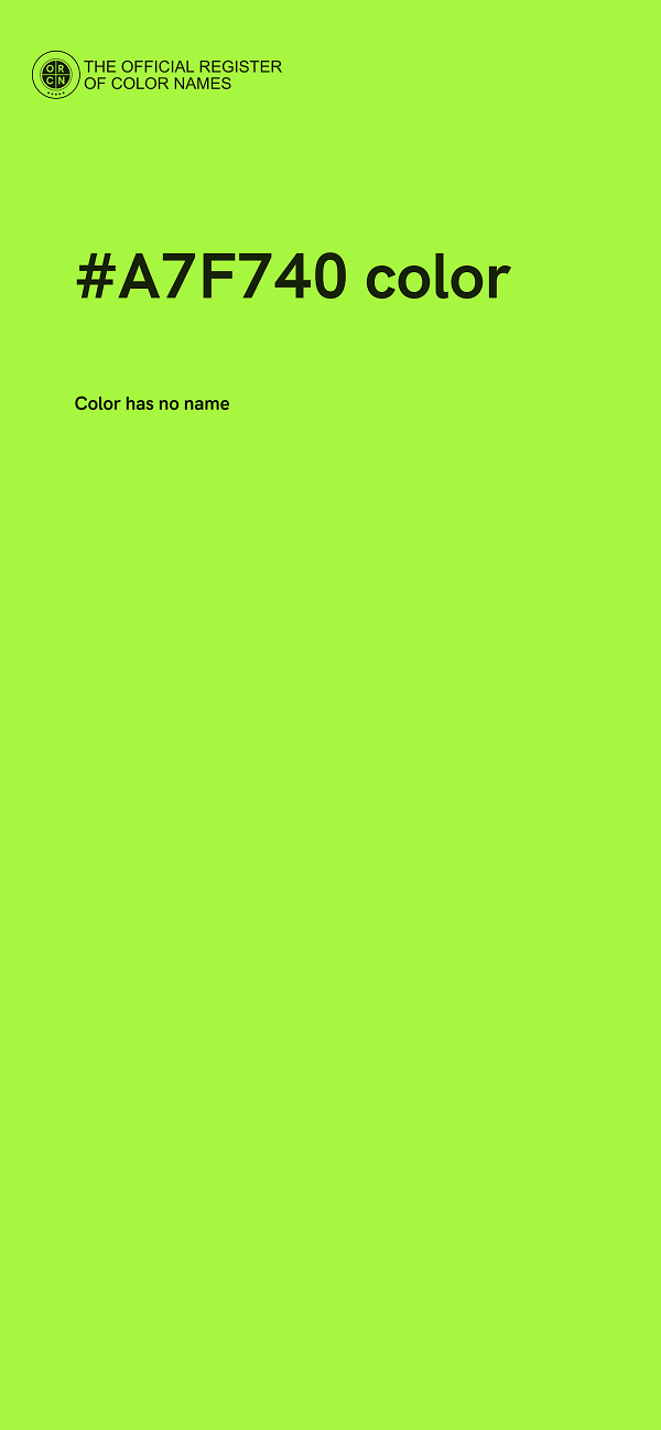 #A7F740 color image