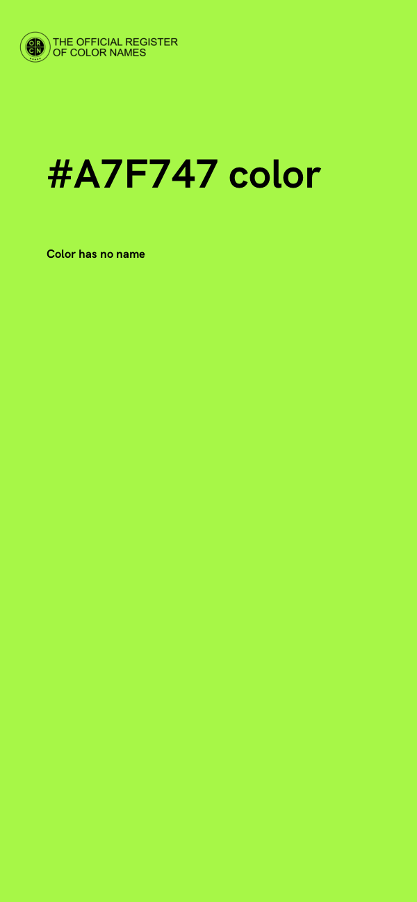 #A7F747 color image