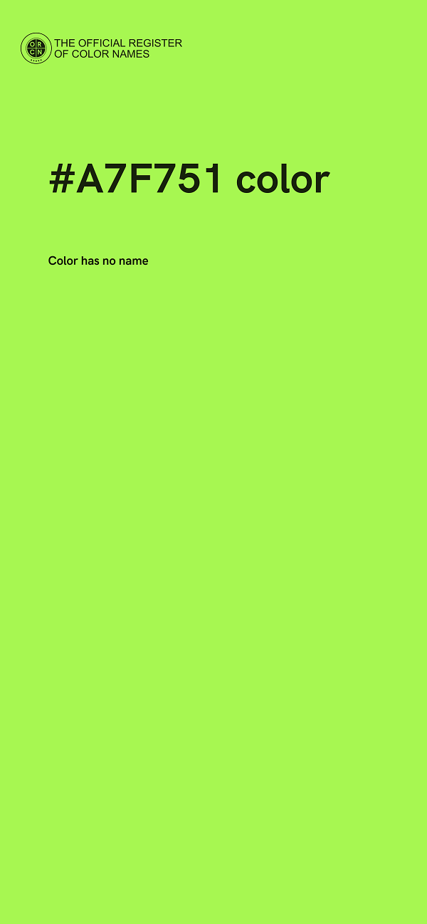 #A7F751 color image