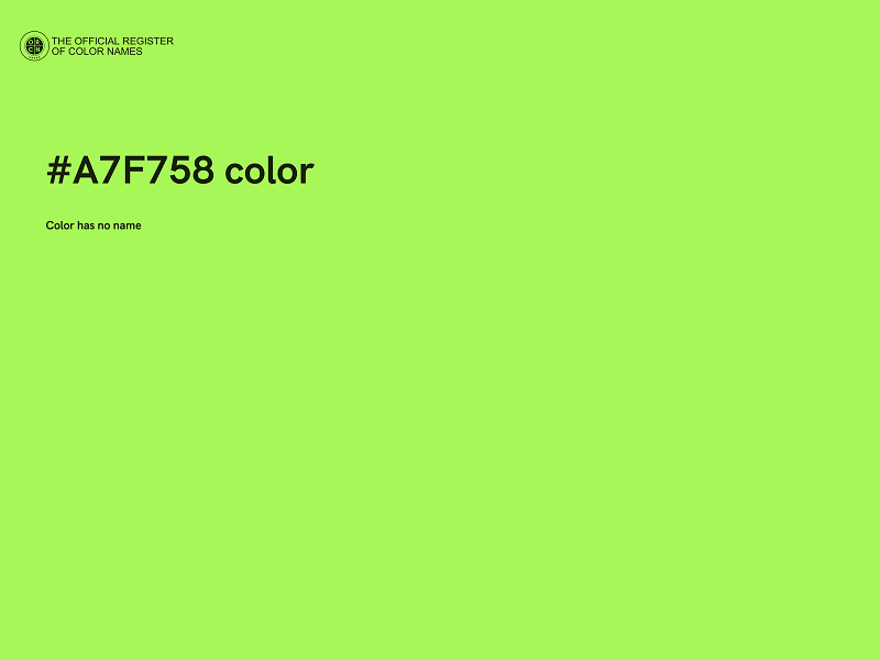 #A7F758 color image