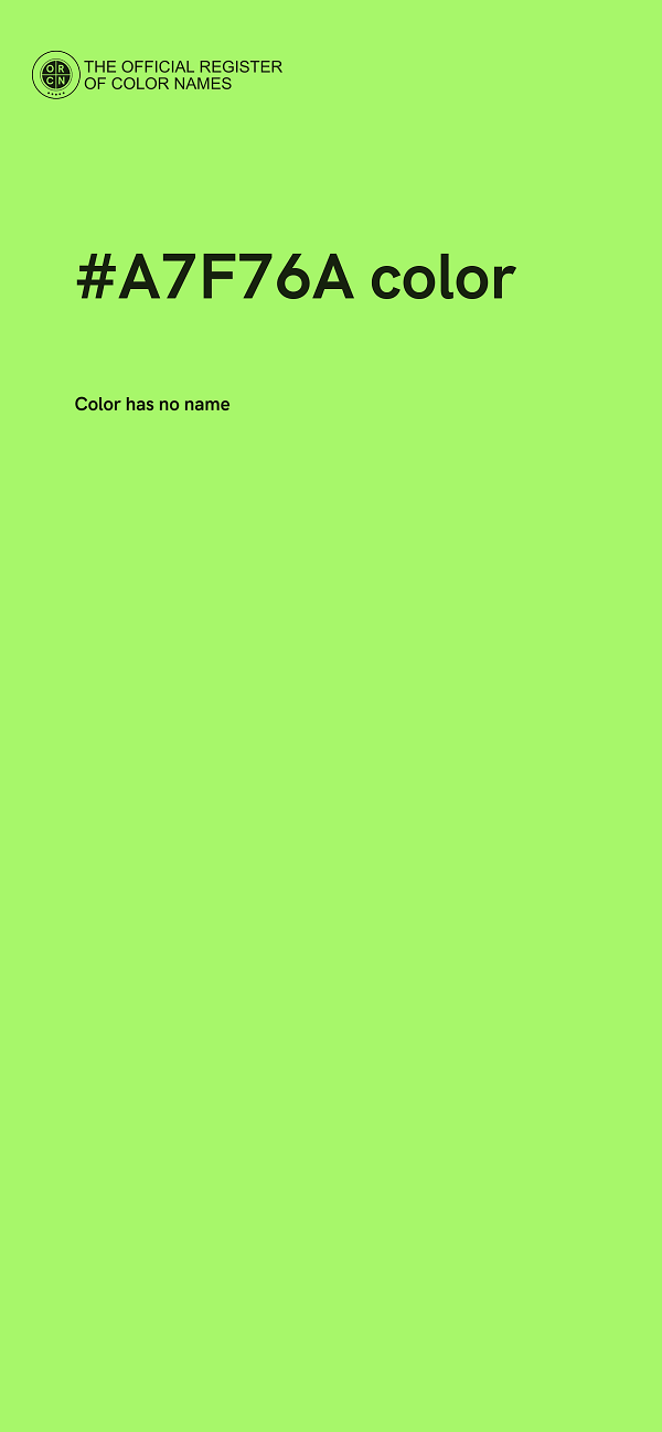 #A7F76A color image