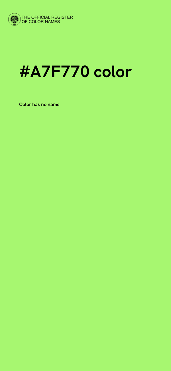 #A7F770 color image