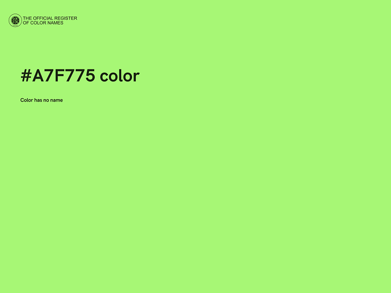 #A7F775 color image