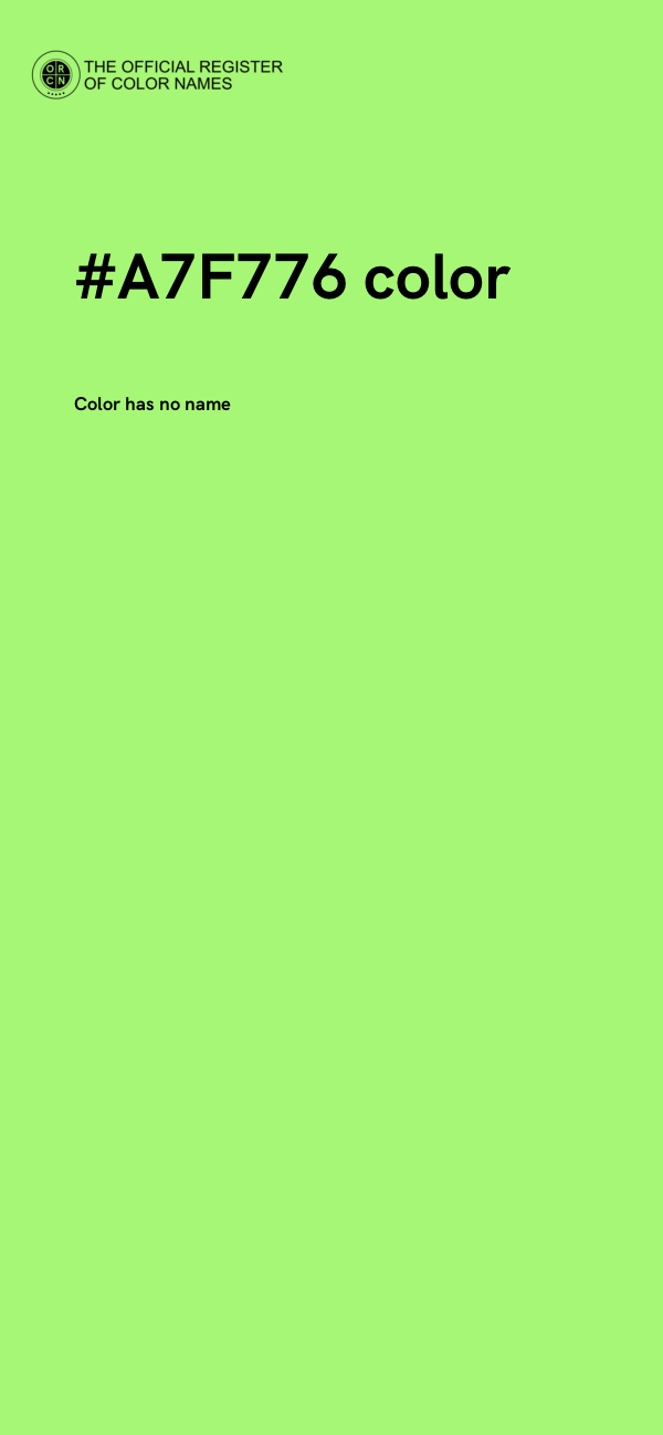#A7F776 color image