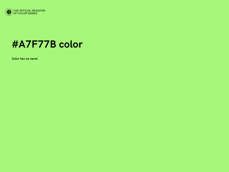 #A7F77B color image