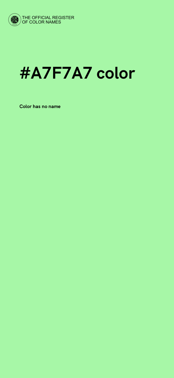 #A7F7A7 color image