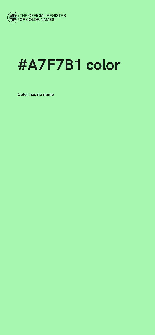 #A7F7B1 color image