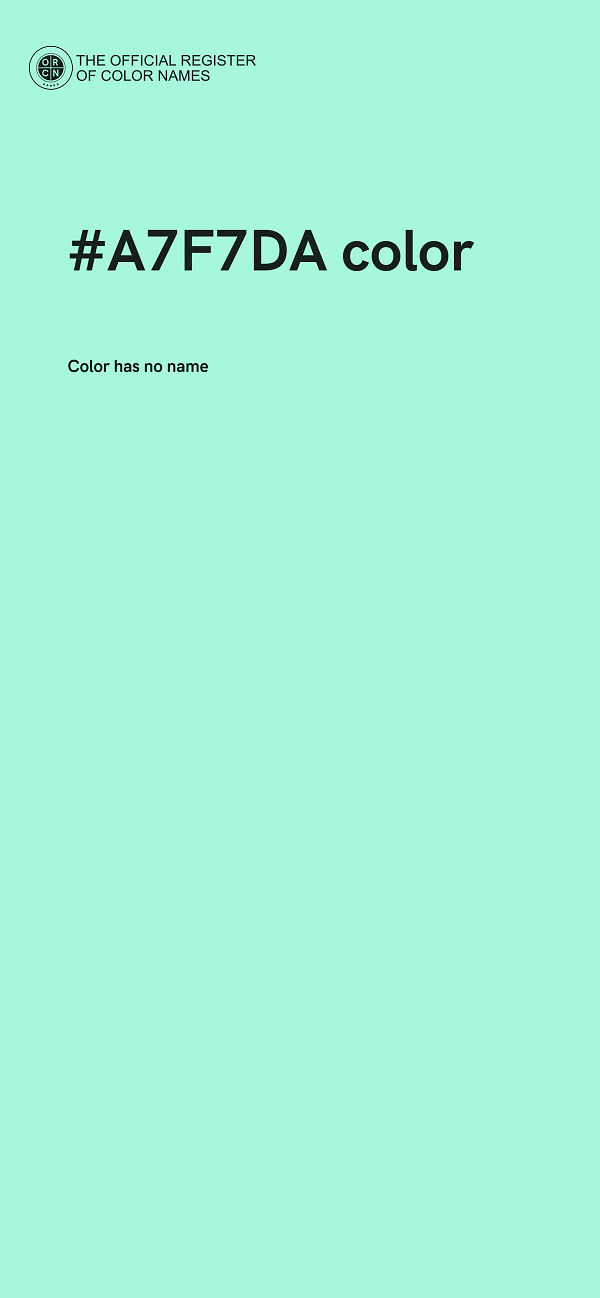 #A7F7DA color image
