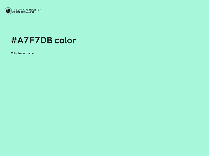 #A7F7DB color image