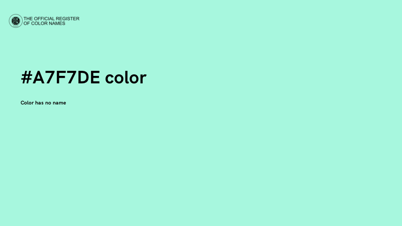 #A7F7DE color image