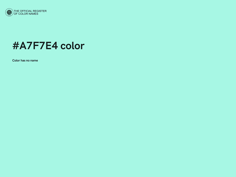 #A7F7E4 color image