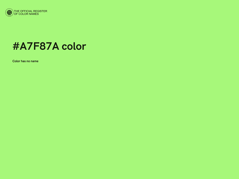 #A7F87A color image