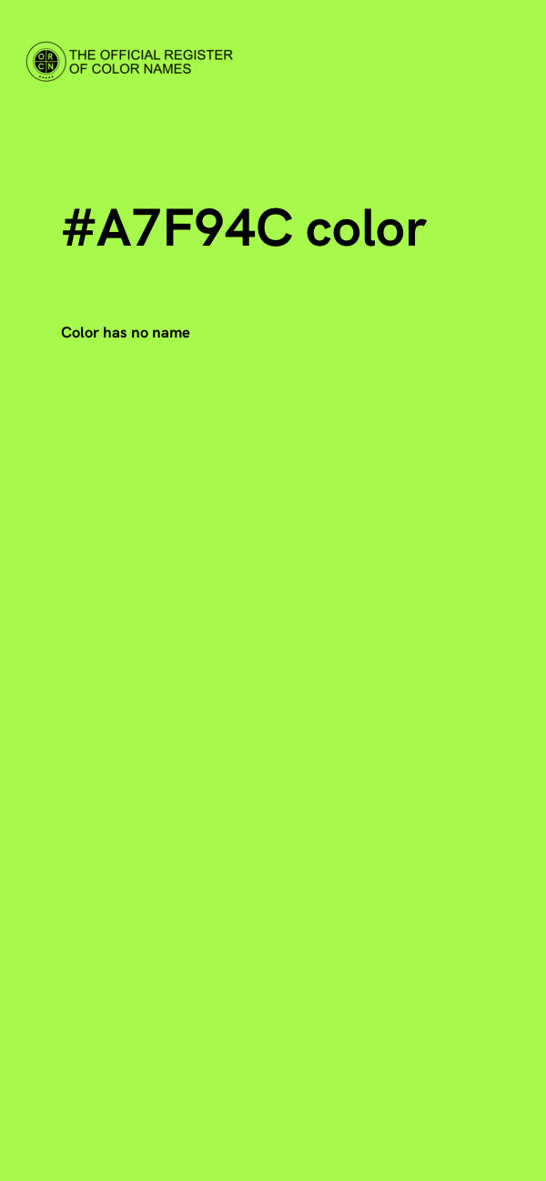 #A7F94C color image