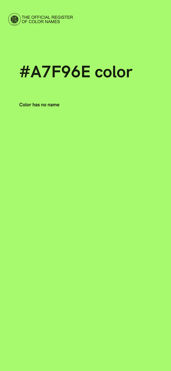 #A7F96E color image