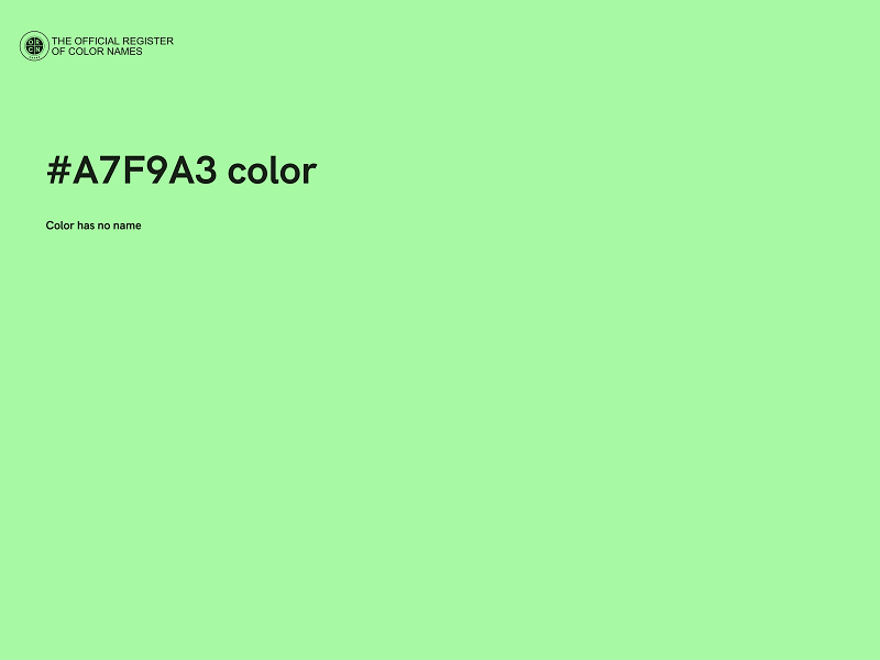 #A7F9A3 color image