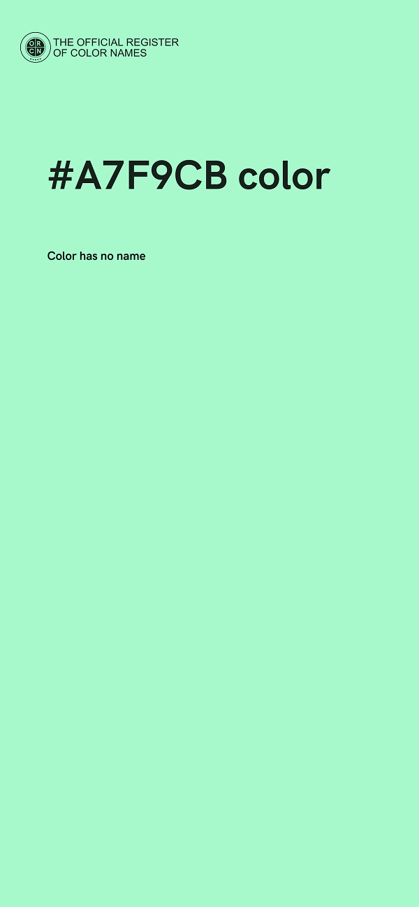 #A7F9CB color image