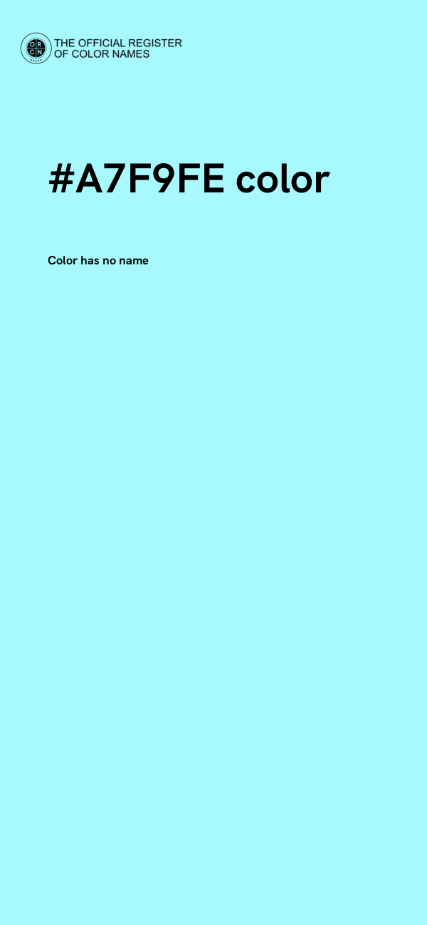 #A7F9FE color image