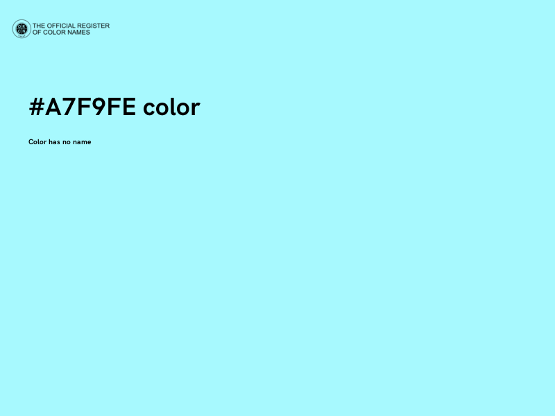 #A7F9FE color image