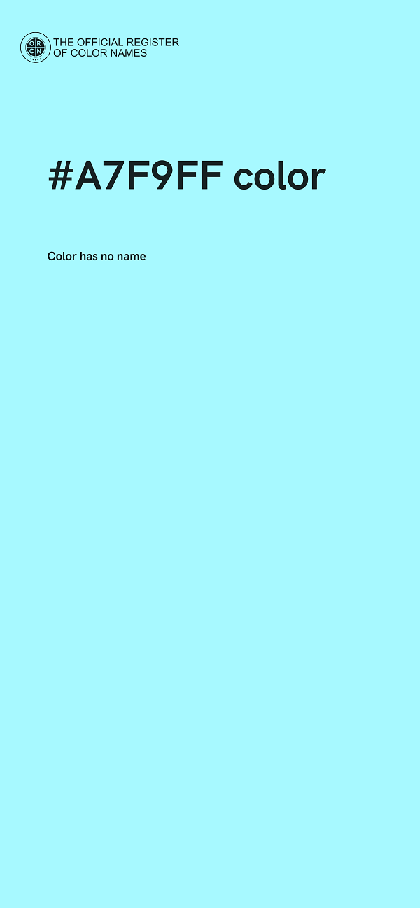 #A7F9FF color image