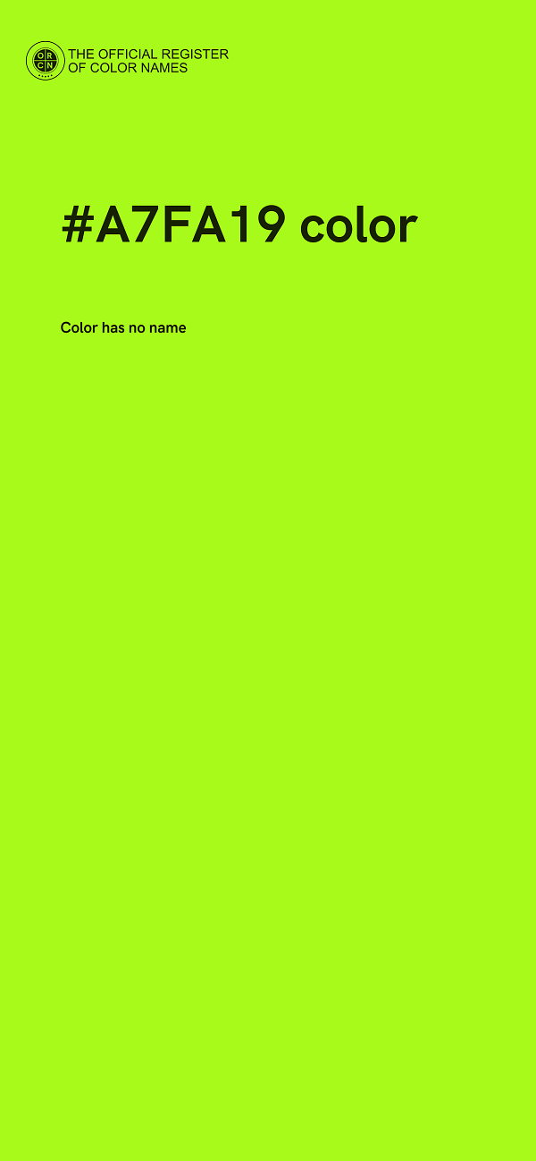 #A7FA19 color image