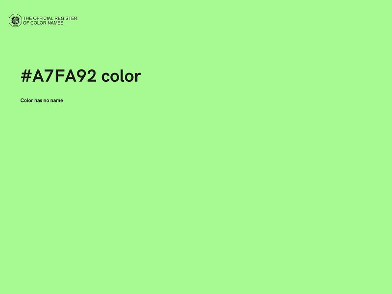 #A7FA92 color image