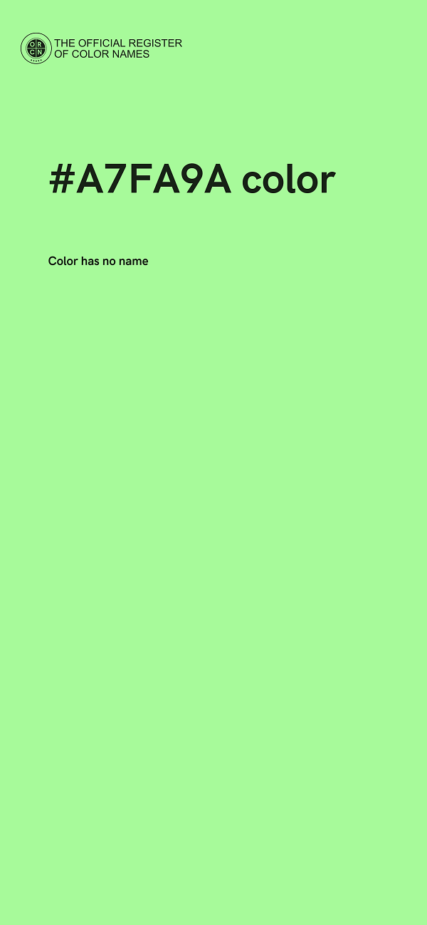 #A7FA9A color image