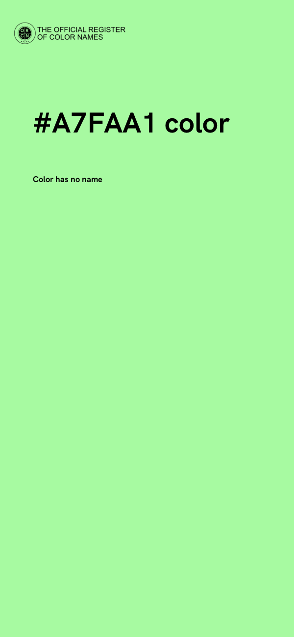 #A7FAA1 color image