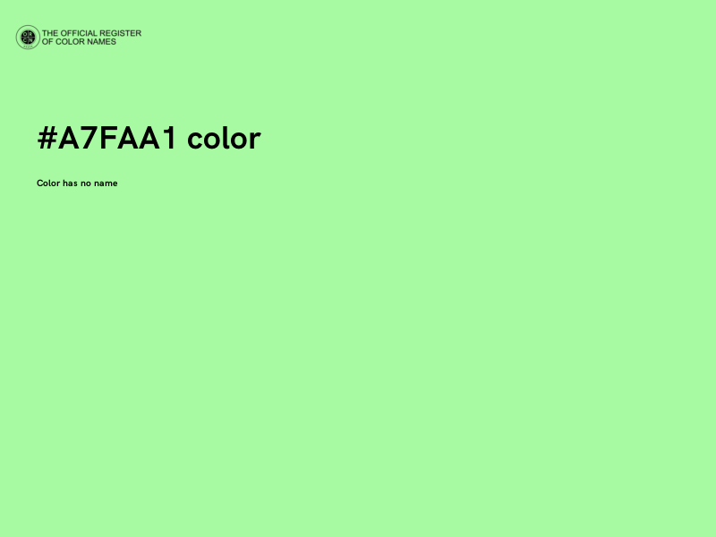 #A7FAA1 color image