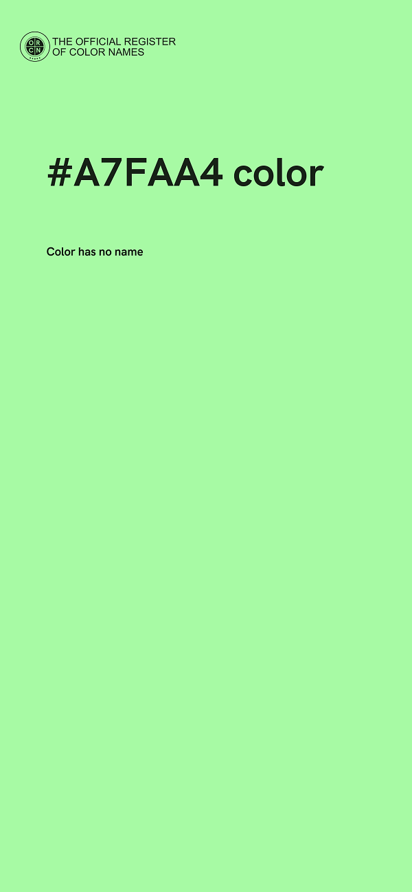#A7FAA4 color image