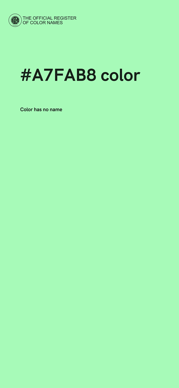 #A7FAB8 color image