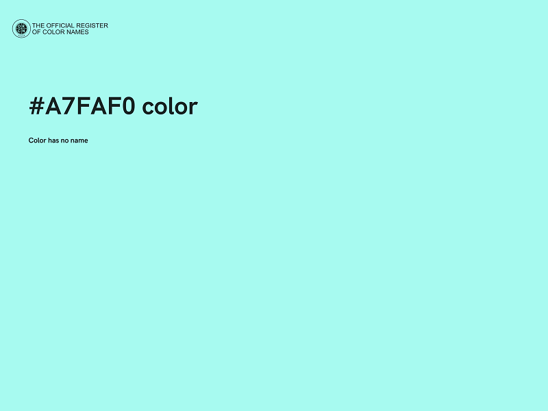 #A7FAF0 color image