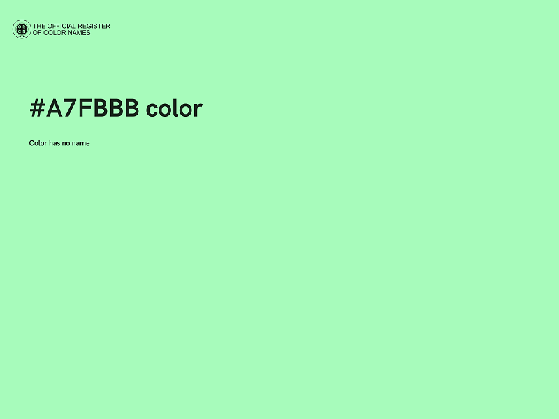 #A7FBBB color image