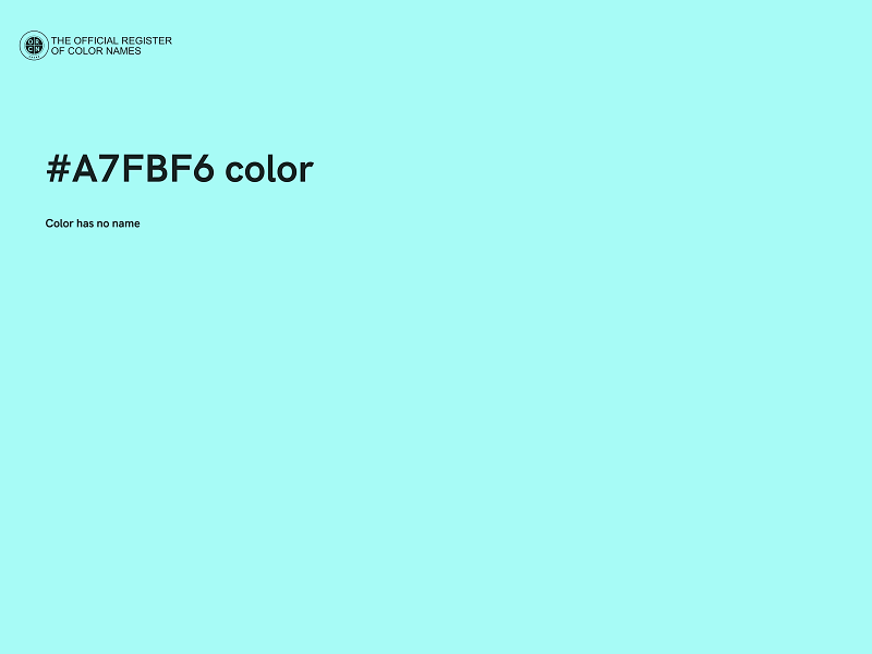 #A7FBF6 color image