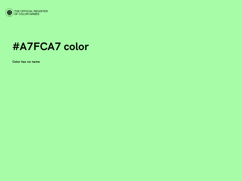 #A7FCA7 color image