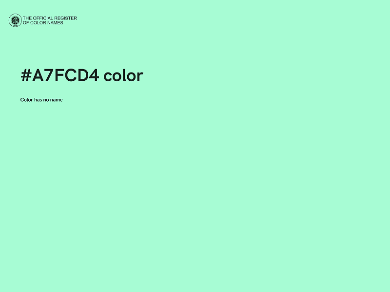 #A7FCD4 color image