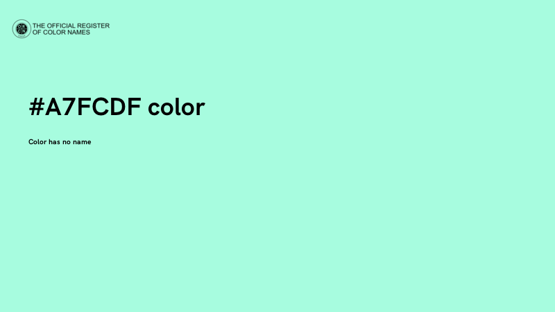 #A7FCDF color image