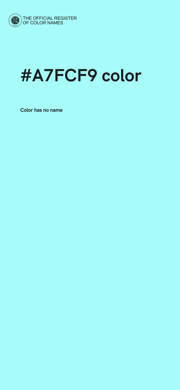 #A7FCF9 color image