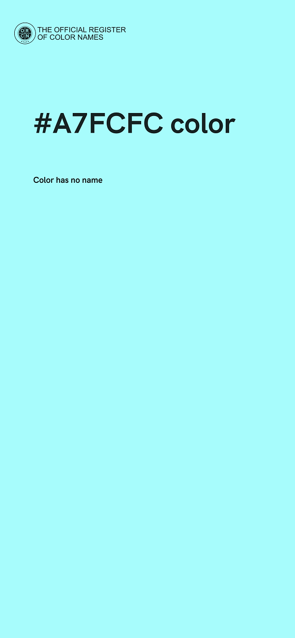 #A7FCFC color image