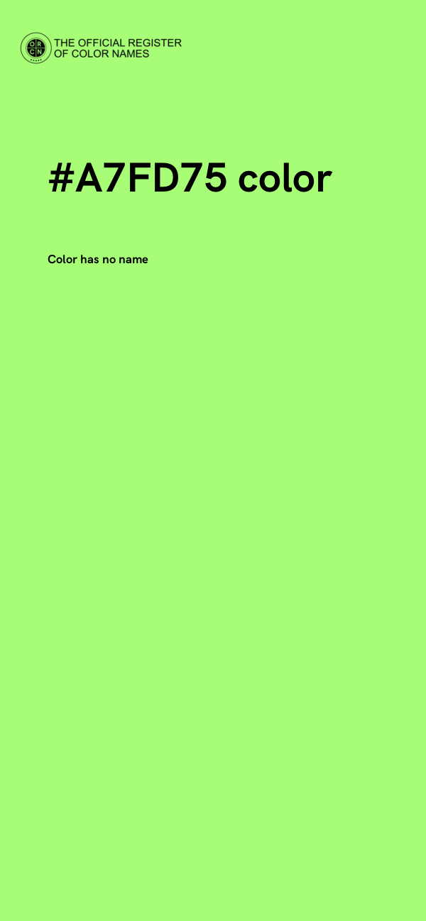 #A7FD75 color image
