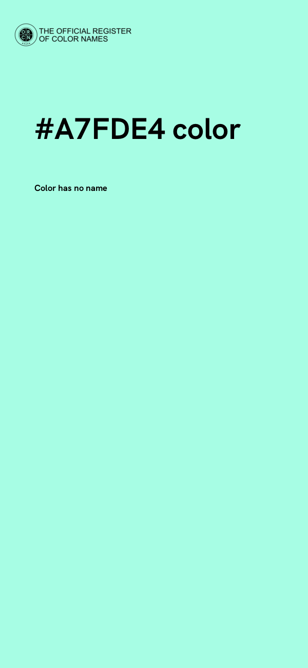 #A7FDE4 color image