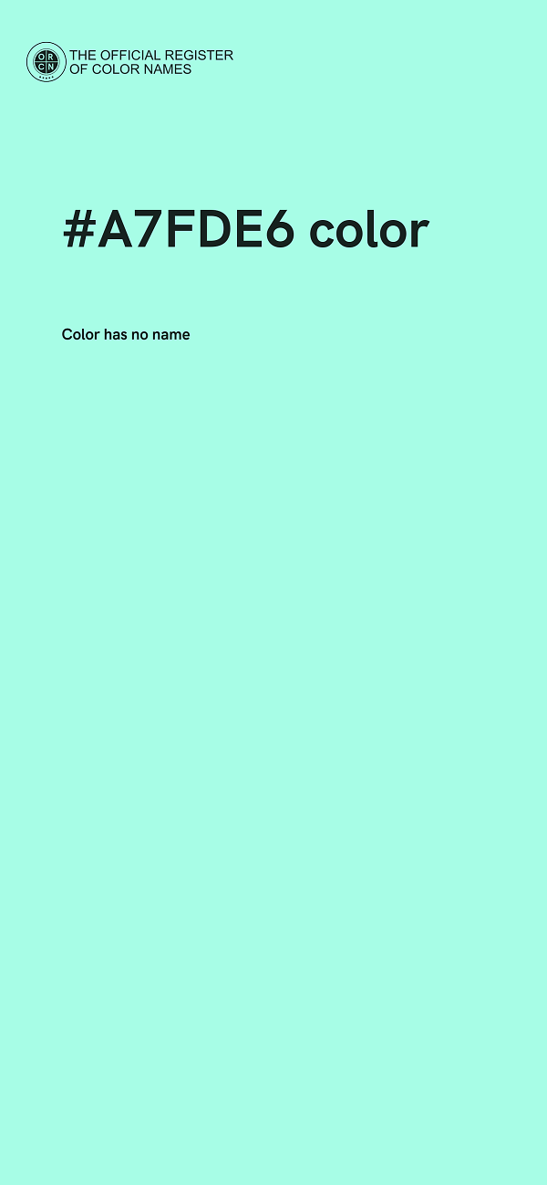 #A7FDE6 color image