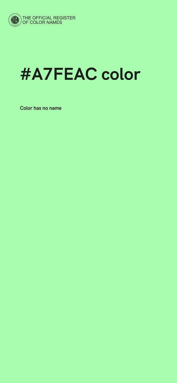 #A7FEAC color image