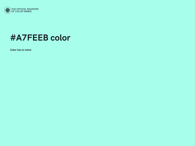 #A7FEEB color image